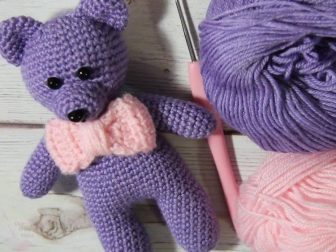 Crochet Bear With Bow Amigurumi Free Pattern