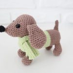 Crochet dachshund dog amigurumi free pattern