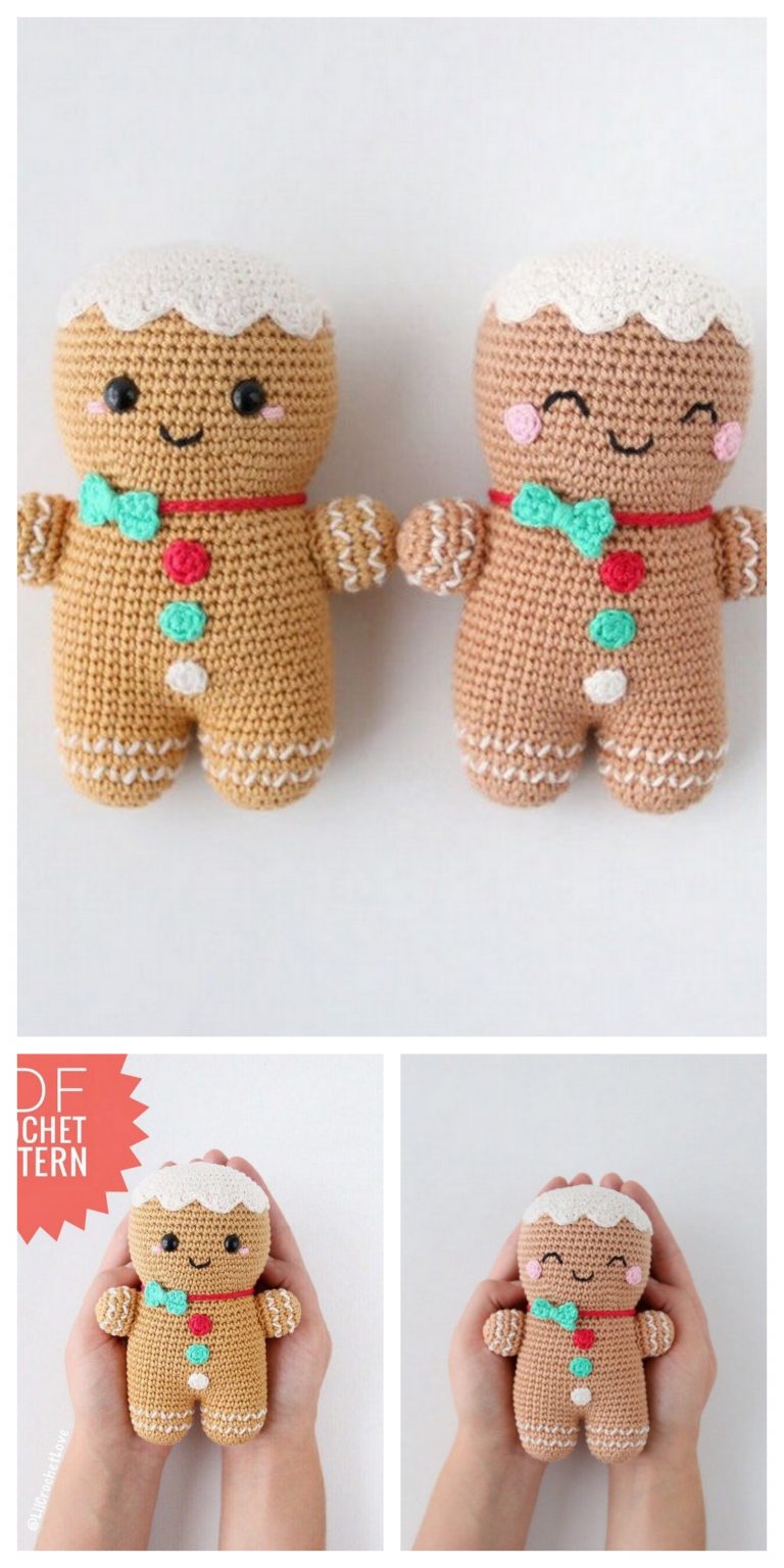 Amigurumi Gingerbread man free crochet pattern Free Amigurumi Patterns