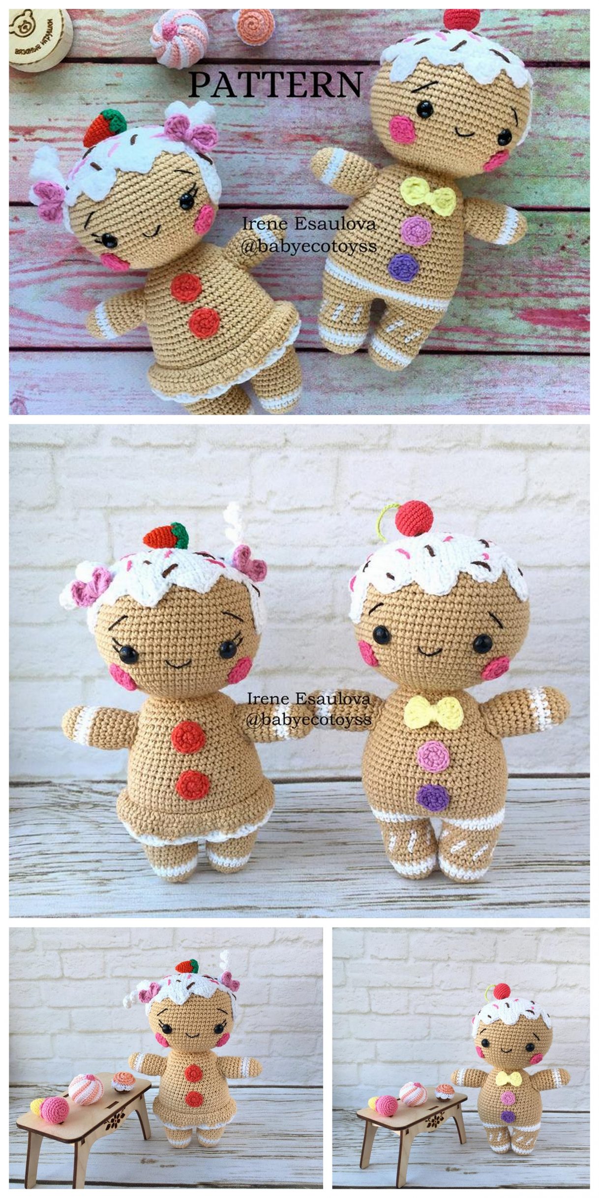 Amigurumi Gingerbread man free crochet pattern Free Amigurumi Patterns