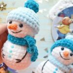 Crochet snowman amigurumi free pattern