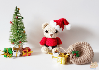 Amigurumi Christmas Tiny Teddy Bear Free Pattern
