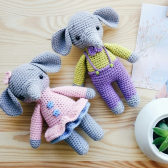 Amigurumi Baby Elephant Girl And Boy Free Pattern