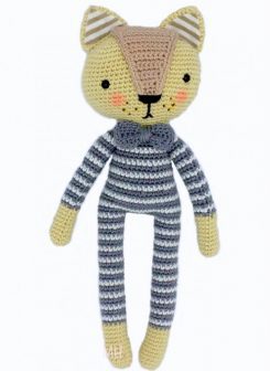 Amigurumi Cat İn Striped Pajamas Free Pattern