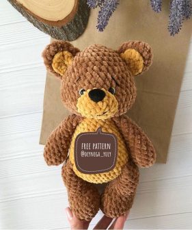 Amigurumi Brown Plush Bear Free Pattern