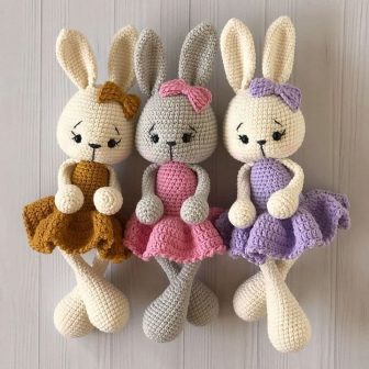 Amigurumi Cute Bunny In Dress Free Pattern - Free Amigurumi Patterns