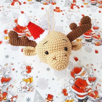 Christmas Ornament Crochet Elk