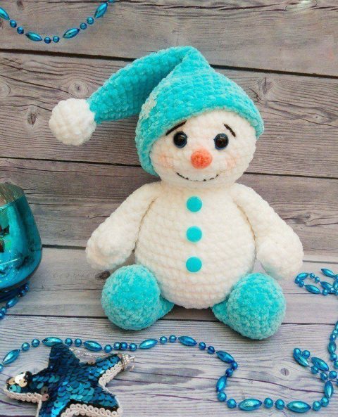 Crochet Plush Snowman