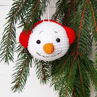 Amigurumi Christmas Ornament Snowman Free Pattern