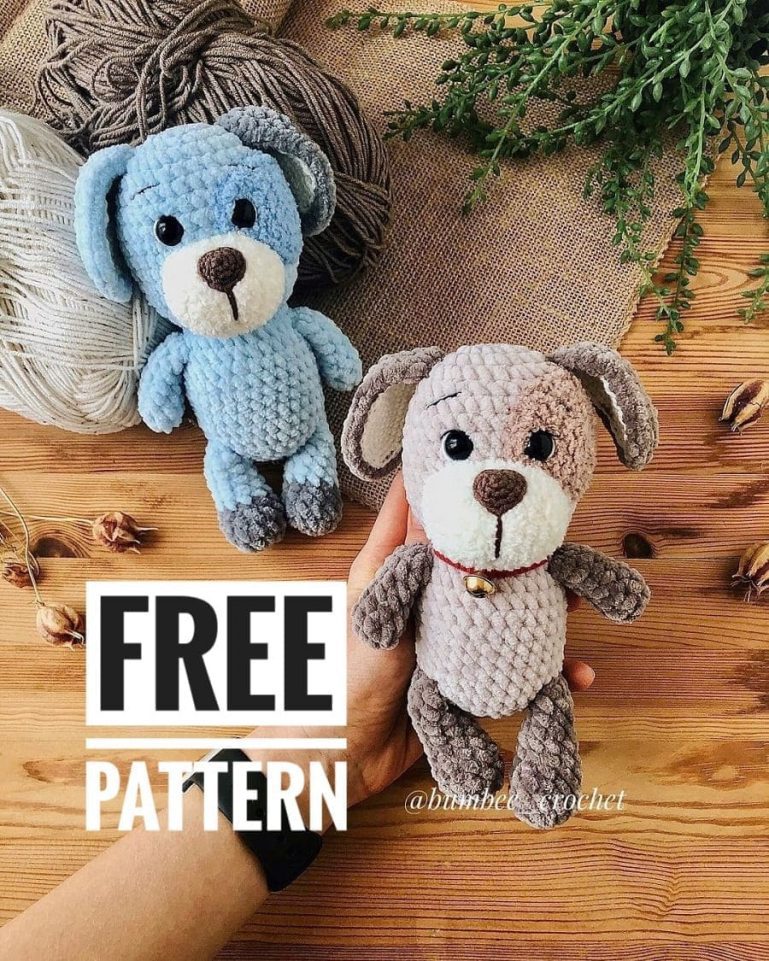 Amigurumi Rex the Dog Free Pattern