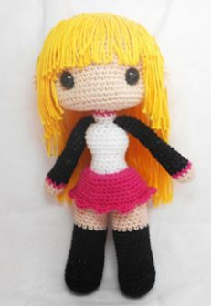 Amigurumi Knitted Doll Girl Free Pattern