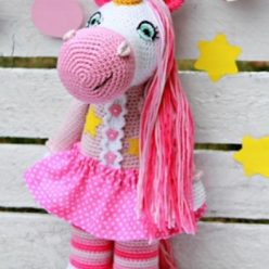 Amigurumi Pink Haired Unicorn Free Pattern