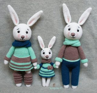 Amigurumi Family Of Hares Free Pattern