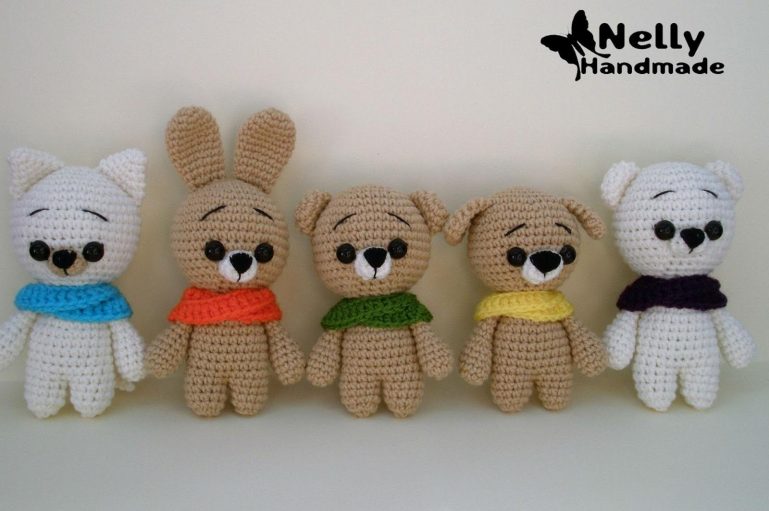 Amigurumi Kids Bear, Bunny and Cat Free Pattern