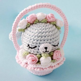 Amigurumi Rabbit In A Basket Free Pattern