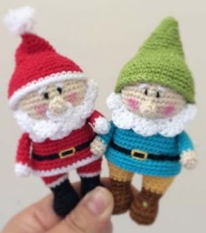 Amigurumi Santa Claus And Gnome Free Pattern