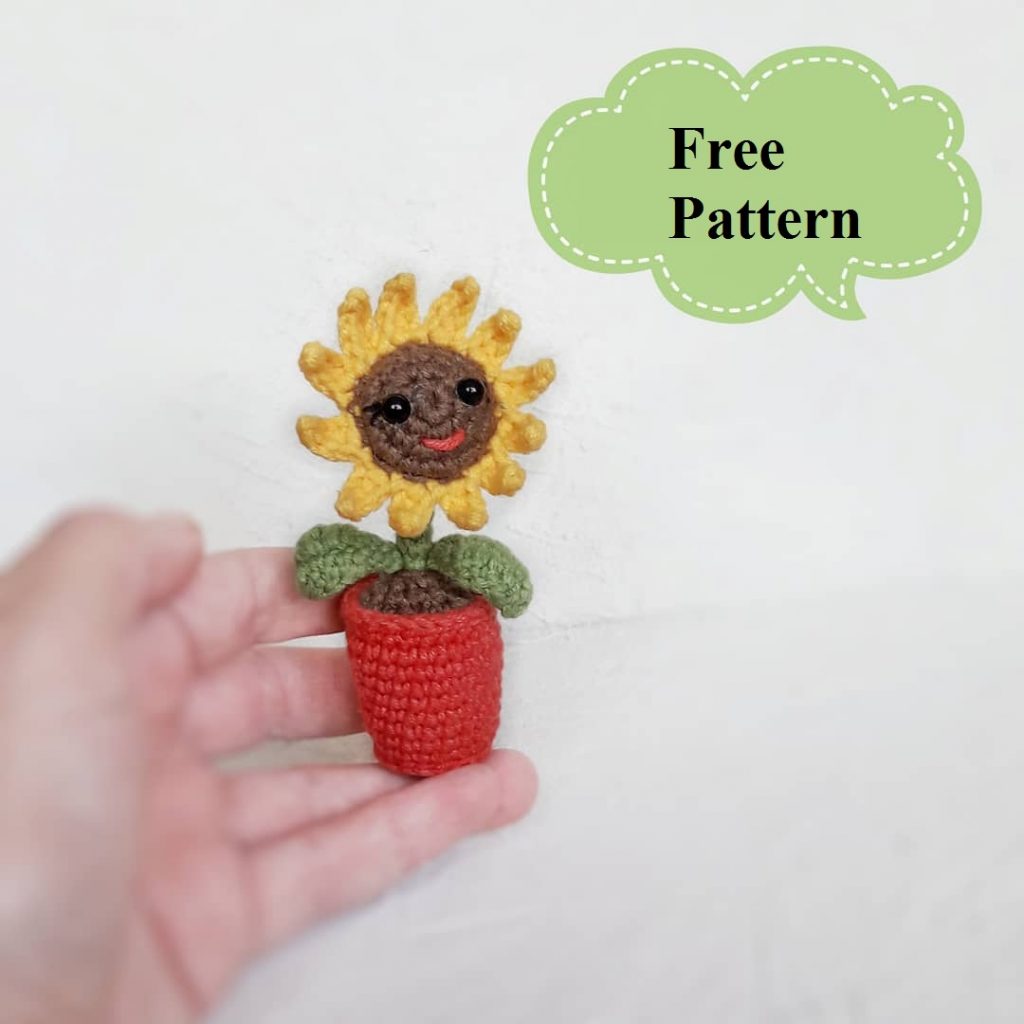 Amigurumi Sunflower Flower Free Pattern