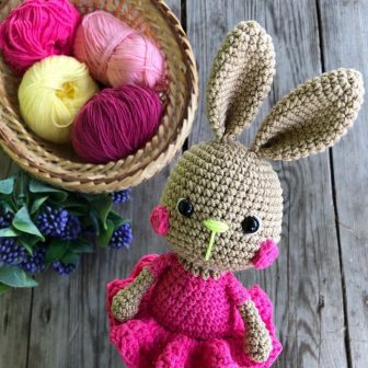 Amigurumi Bunny in Pink Dress Free Pattern