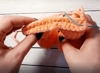 Beginning of body knitting