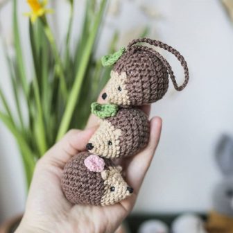 Amigurumi Little Hedgehog Keychain Free Pattern