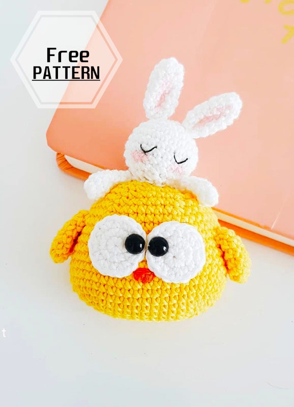 Amigurumi Chick with Bunny Free Pattern