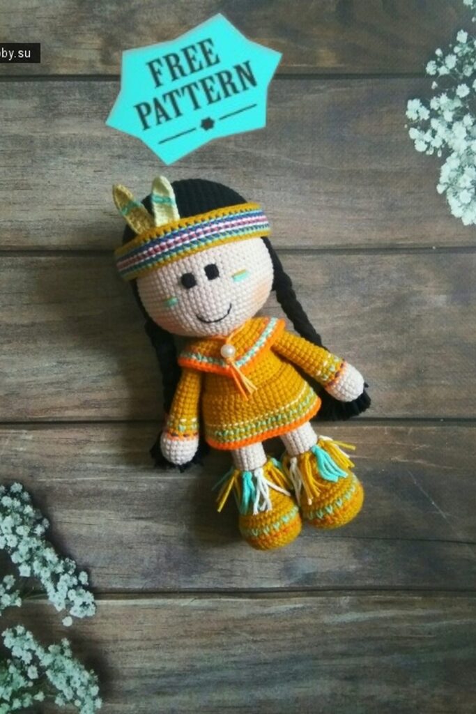 Amigurumi Crochet Indian Doll