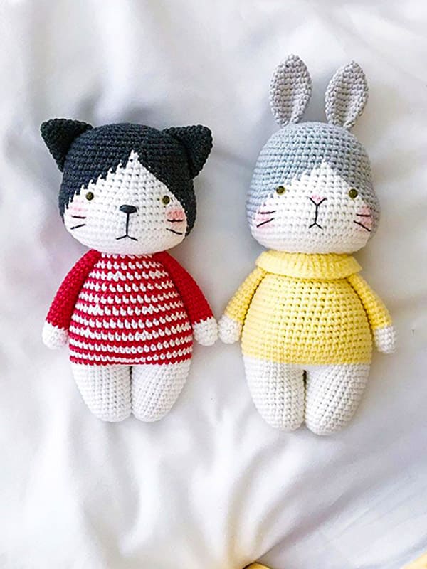 Amigurumi Cat And Bunny Free Pattern