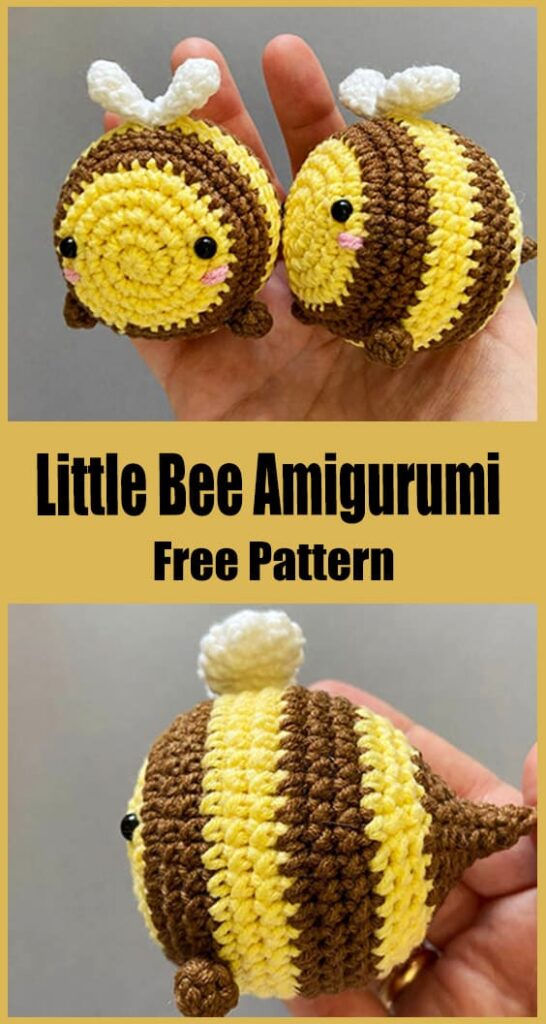 Amigurumi Little Bee Keychain Free Pattern