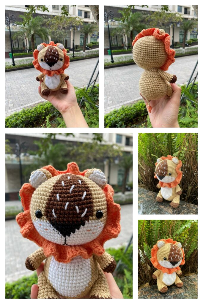 Small Crochet Lion 4 Min