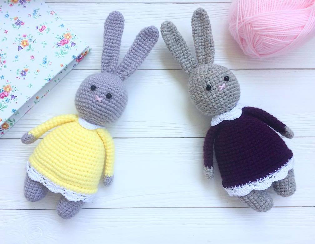 Amigurumi Bunny in Dress Free Pattern