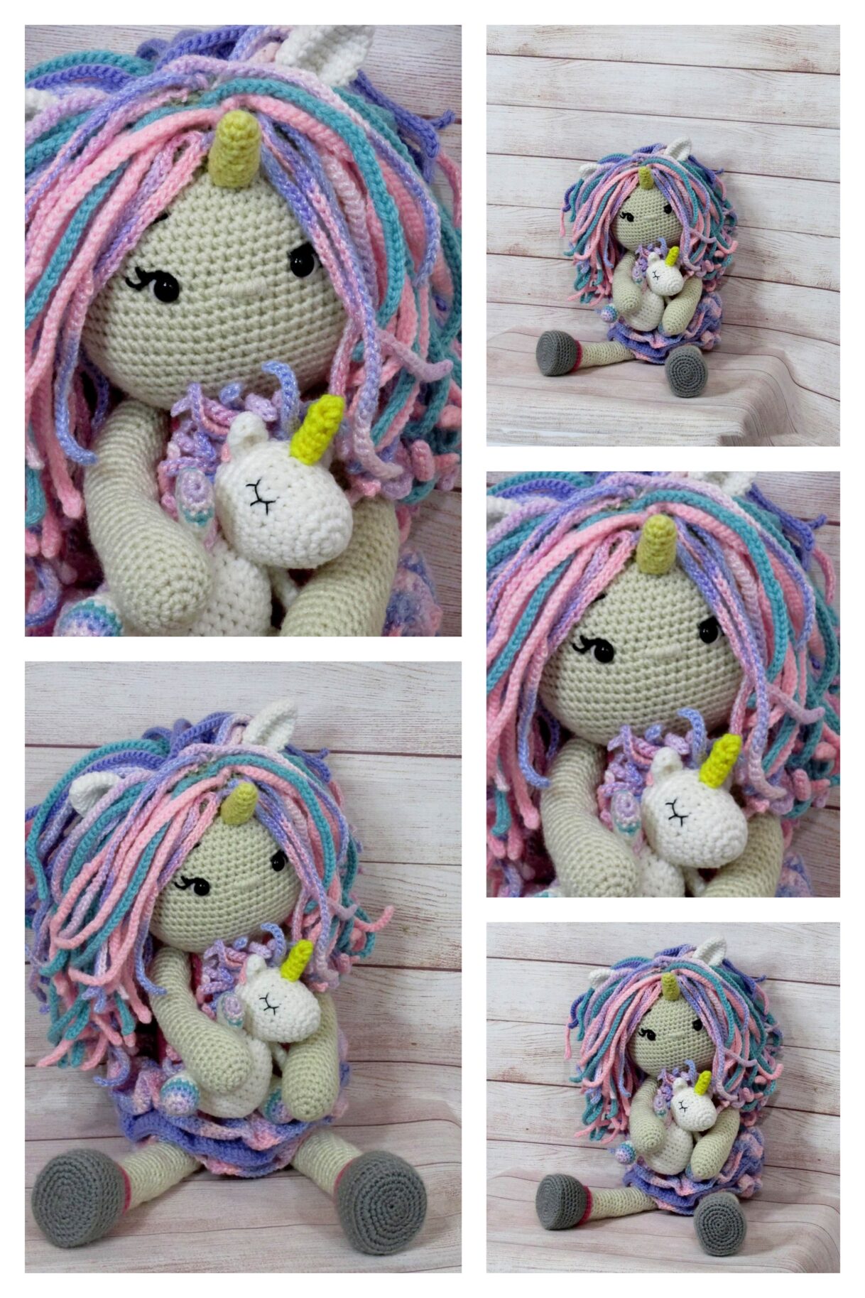 Amigurumi Doll in Unicorn Costume Free Pattern-2 – Free Amigurumi Patterns