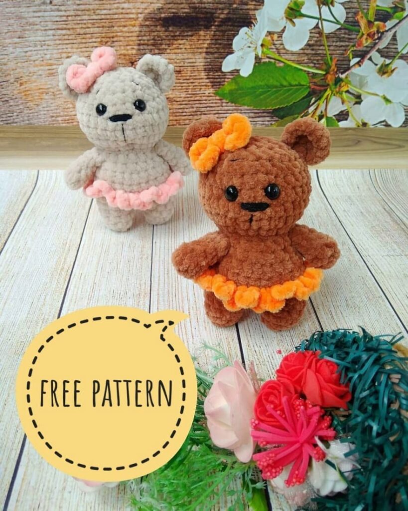 Amigurumi Little Plush Teddy Bear Free Pattern