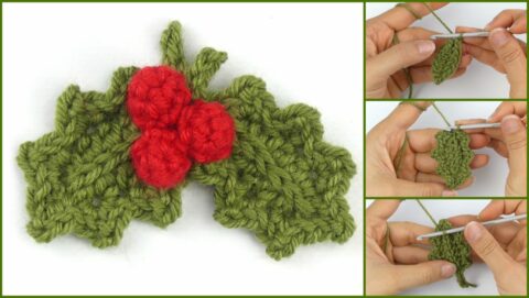 Crochet Holly Plant