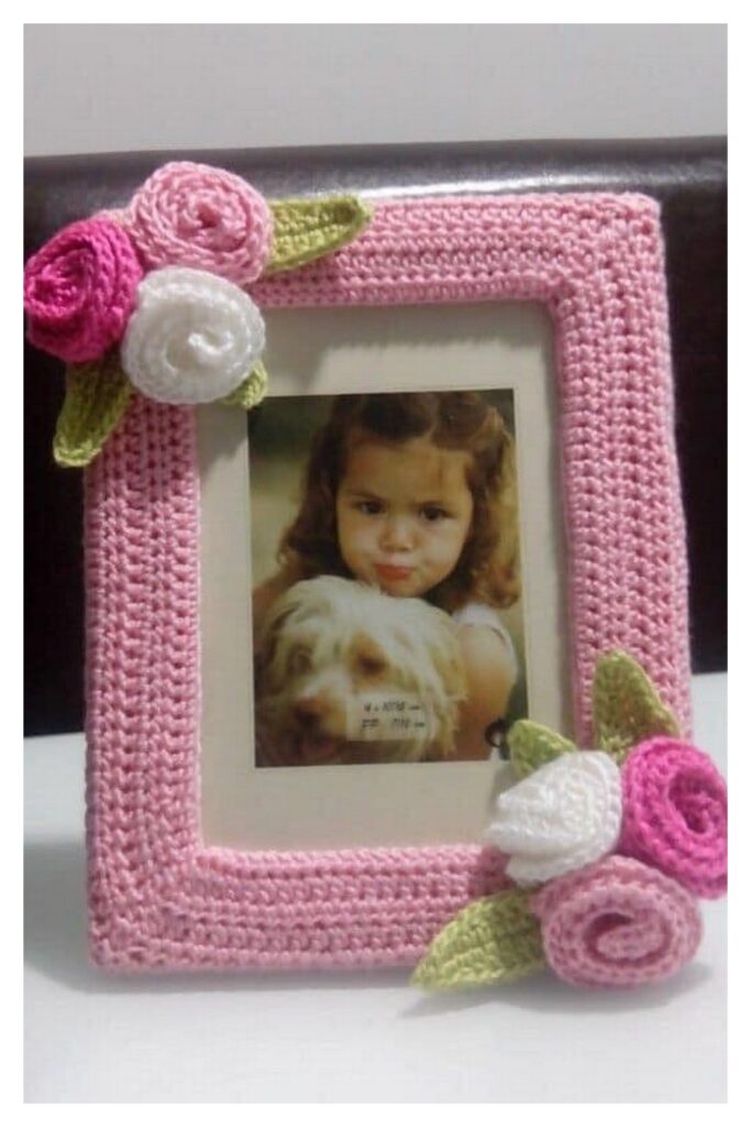 Crochet Picture Frame 5 Min