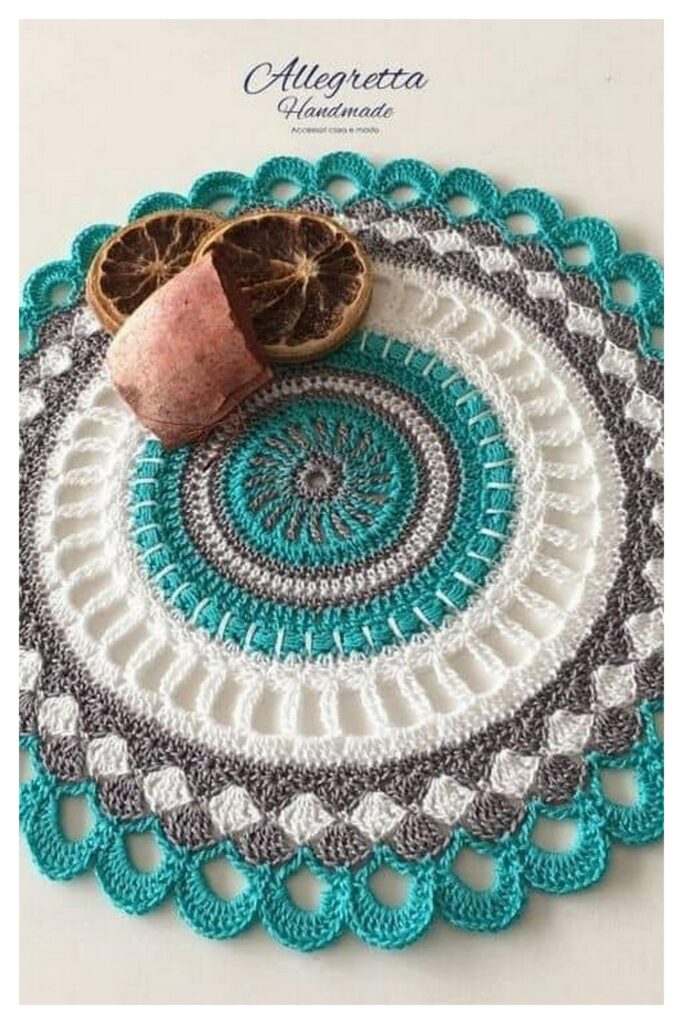 Sunflower Crochet Placemat 1