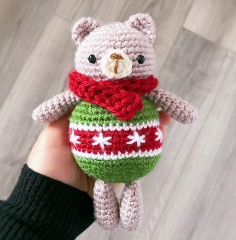 Amigurumi Christmas Bear Free Pattern-1