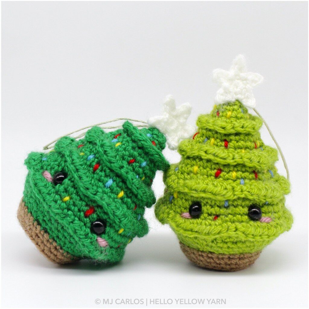 Amigurumi Christmas Mini Tree Ornament Free Pattern-4