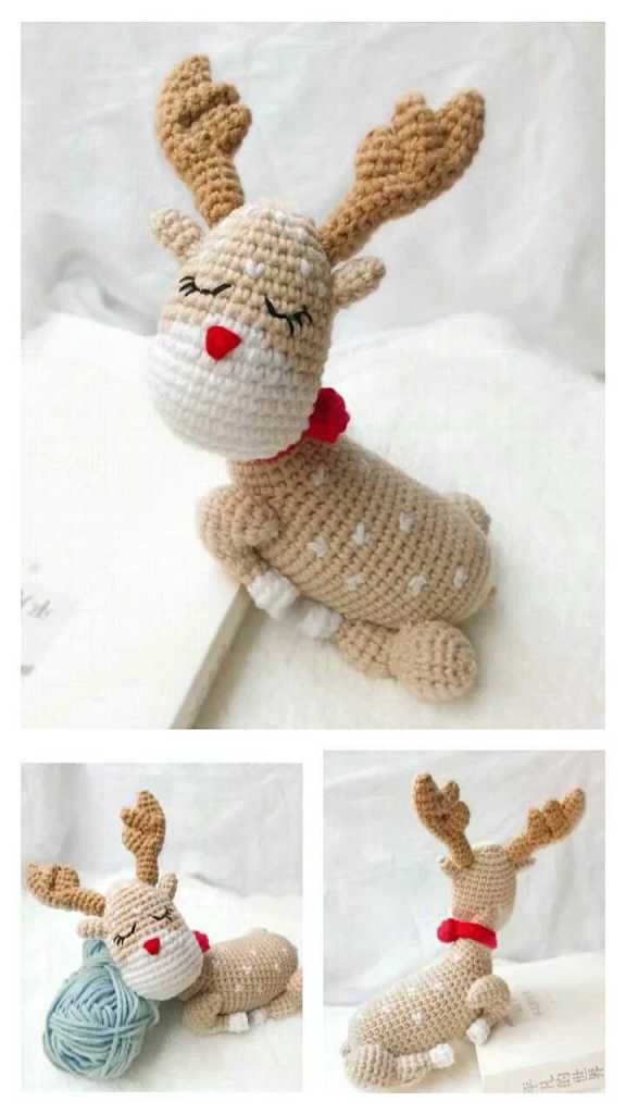Crochet Reindeer 3 Min