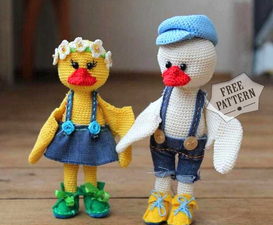 Amigurumi Duck Girl And Duck Boy Free Pattern-1