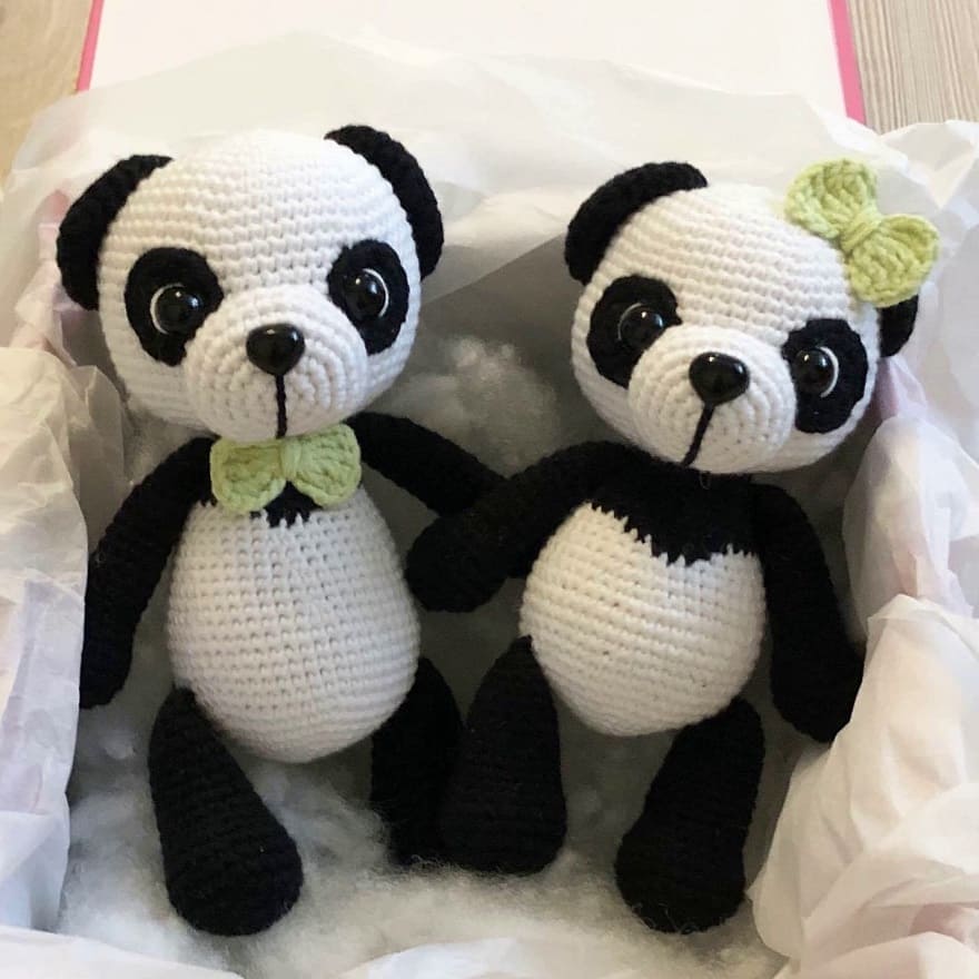 Amigurumi Girl And Boy Panda Free Pattern-1