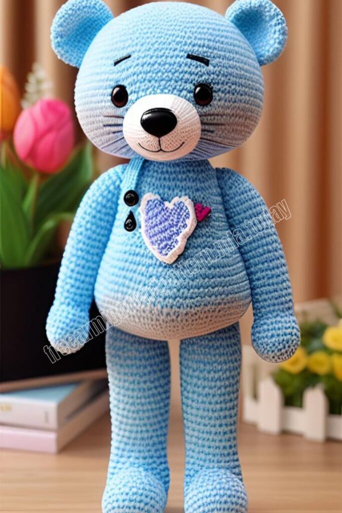 Furry Teddy Bear 4 8
