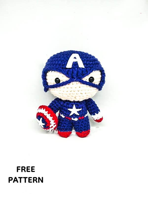 Amigurumi Captain America Doll Free Pattern-2