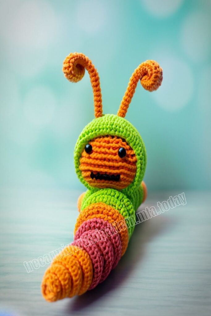 Crochet Caterpillar 2 4