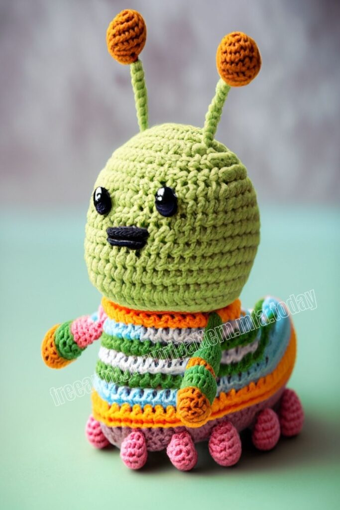 Crochet Caterpillar 2 7