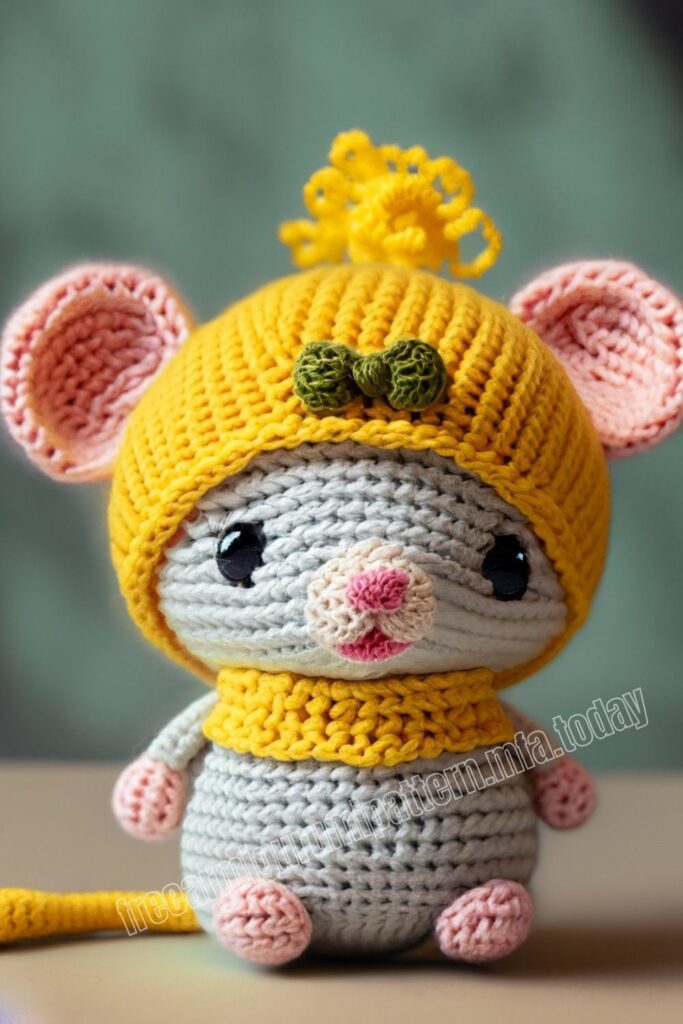 Cute Crochet Mouse 3 3