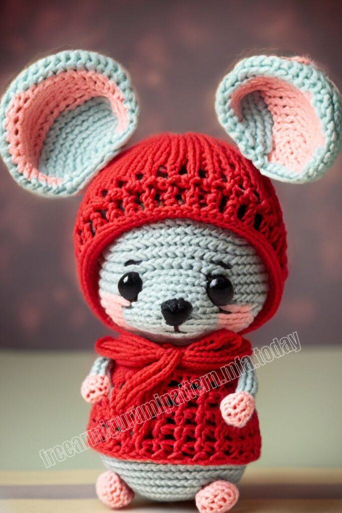 Cute Crochet Mouse 3 4