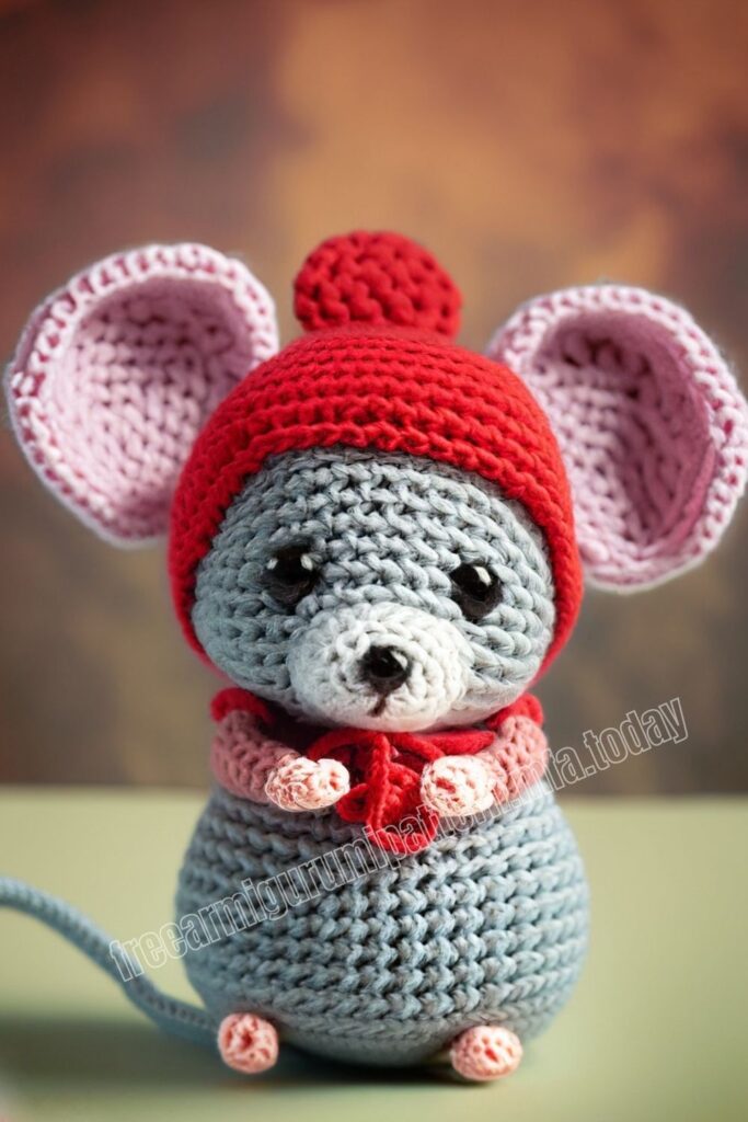 Cute Crochet Mouse 3 5