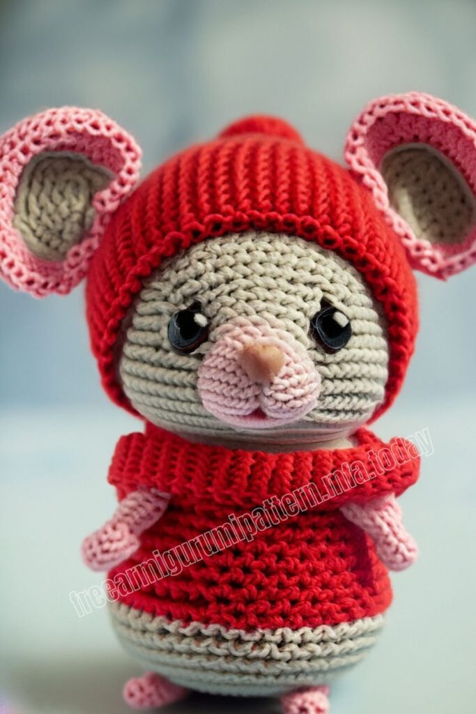 Cute Crochet Mouse 3 6