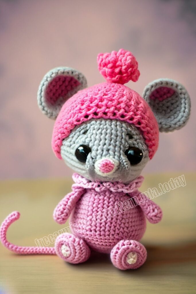 Cute Crochet Mouse 3 8