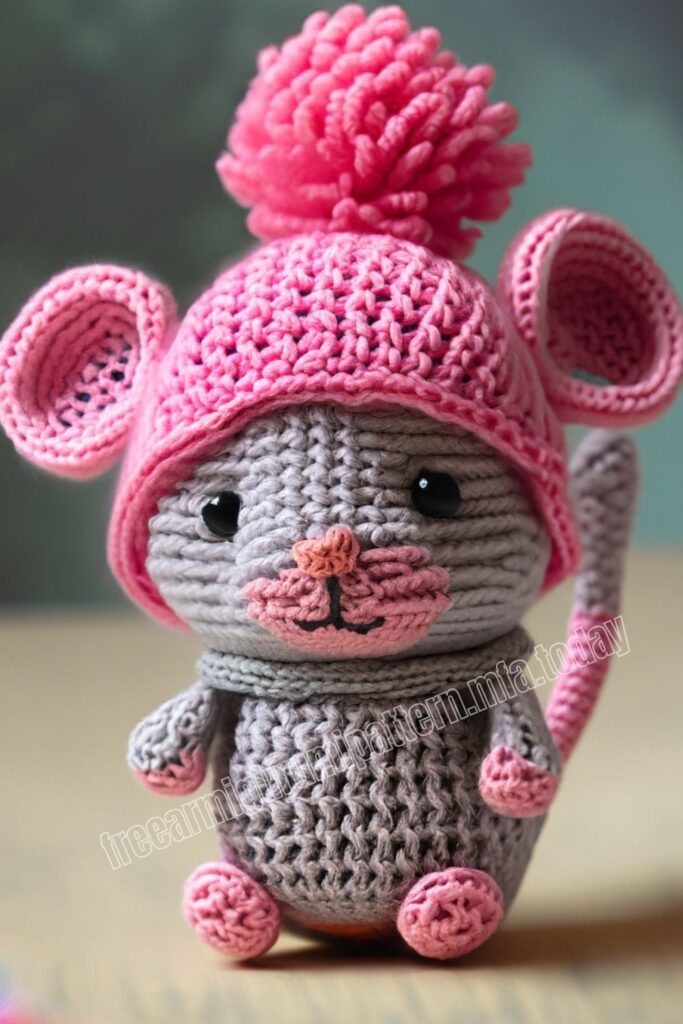Cute Crochet Mouse 3 9 1